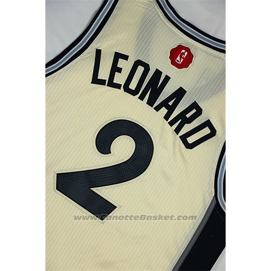 Maglia Natale 2015 San Antonio Spurs Kawhi Leonard #2 Bianco